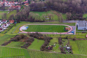 Aerial photograpy of District Altenstadt in Wissembourg in the state Bas-Rhin, France