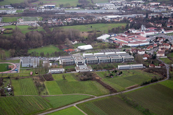 Aerial view of School center in Wissembourg in the state Bas-Rhin, France