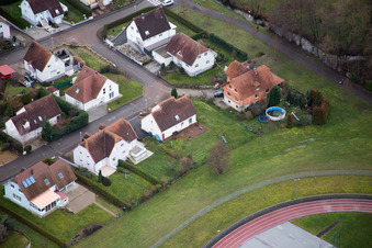 District Altenstadt in Wissembourg in the state Bas-Rhin, France out of the air