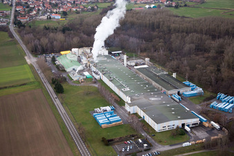 Aerial photograpy of Sitek Insulation in the district Altenstadt in Wissembourg in the state Bas-Rhin, France
