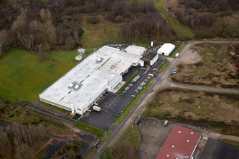 Aerial view of Parker Hannifin Manufacturing in the district Altenstadt in Wissembourg in the state Bas-Rhin, France