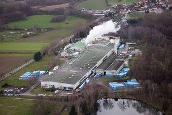 Sitek Insulation in the district Altenstadt in Wissembourg in the state Bas-Rhin, France from above