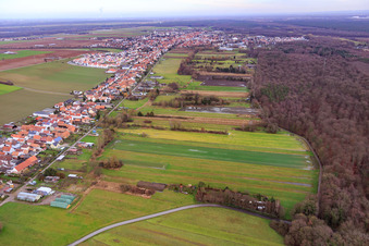 Saarstr from the west in Kandel in the state Rhineland-Palatinate, Germany