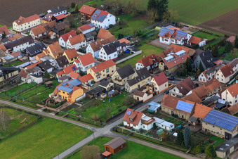 Aerial view of Back ditch in Kandel in the state Rhineland-Palatinate, Germany
