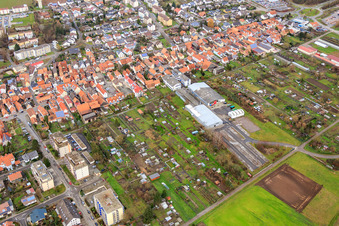 Unterkandler garden plots in Kandel in the state Rhineland-Palatinate, Germany