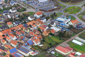 Aerial photograpy of Back ditch in Kandel in the state Rhineland-Palatinate, Germany