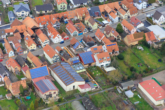 Oblique view of Back ditch in Kandel in the state Rhineland-Palatinate, Germany