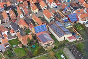 Back ditch in Kandel in the state Rhineland-Palatinate, Germany from above