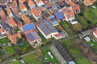 Back ditch in Kandel in the state Rhineland-Palatinate, Germany out of the air