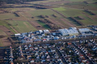 Commercial ring in the district Mörsch in Rheinstetten in the state Baden-Wuerttemberg, Germany