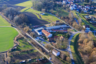 P+R Berg (Palatinate) Train Station and Metaex GmbH in Berg in the state Rhineland-Palatinate, Germany