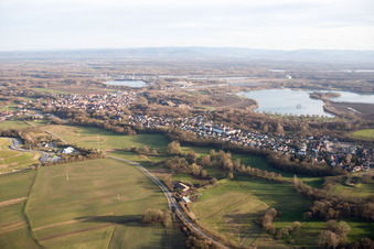 Lauterbourg in the state Bas-Rhin, France from the plane