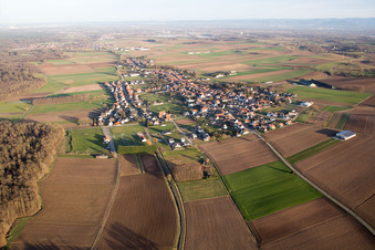 Aerial view of Salmbach in the state Bas-Rhin, France