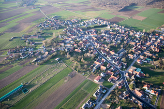 Salmbach in the state Bas-Rhin, France from above