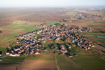 Salmbach in the state Bas-Rhin, France seen from above