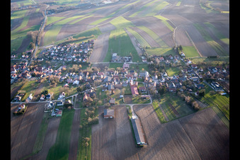 Bird's eye view of Wintzenbach in the state Bas-Rhin, France
