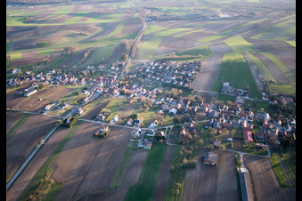 Wintzenbach in the state Bas-Rhin, France viewn from the air