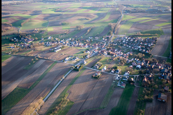 Drone recording of Wintzenbach in the state Bas-Rhin, France