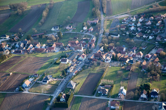 Wintzenbach in the state Bas-Rhin, France from the drone perspective