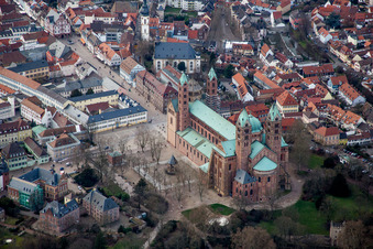 Church building of the cathedral of Dom zu Speyer in Speyer in the state Rhineland-Palatinate