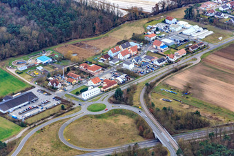 Industrial estate An den Gewerbewiesen in Hanhofen in the state Rhineland-Palatinate, Germany