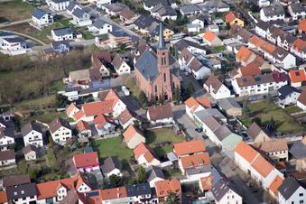 Church in the district Rußheim in Dettenheim in the state Baden-Wuerttemberg, Germany