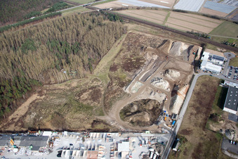Aerial photograpy of District Neudorf in Graben-Neudorf in the state Baden-Wuerttemberg, Germany