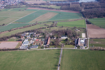 Buildings of the Youth Home Jugendeinrichtung Schloss Stutensee GgmbH in Stutensee in the state Baden-Wurttemberg, Germany