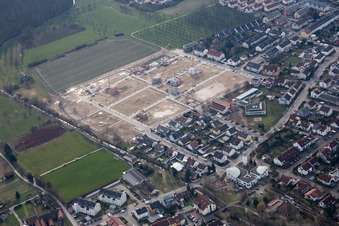 New development area Im Lachenfeld in the district Büchig in Stutensee in the state Baden-Wuerttemberg, Germany
