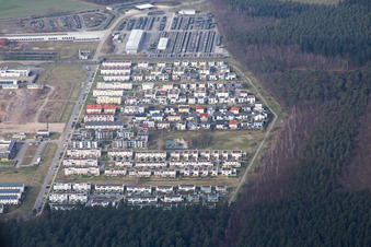 Kirchfeld in the district Neureut in Karlsruhe in the state Baden-Wuerttemberg, Germany