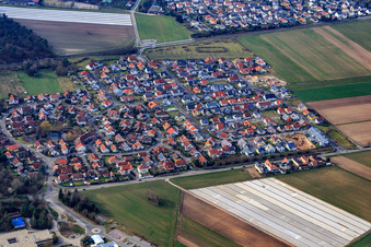 Aerial photograpy of In the clay pits in Rheinzabern in the state Rhineland-Palatinate, Germany