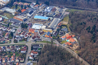 Maximilianstraße with Krapp Gate and Door Technology IV in Jockgrim in the state Rhineland-Palatinate, Germany