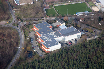 Herxheim bei Landau in the state Rhineland-Palatinate, Germany from a drone