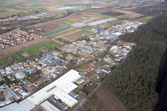 Aerial view of Herxheim bei Landau in the state Rhineland-Palatinate, Germany