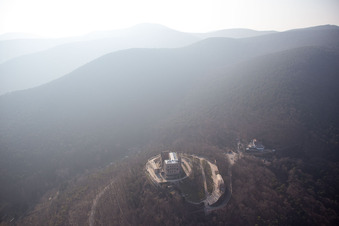 Drone image of Hambach Castle in the district Diedesfeld in Neustadt an der Weinstraße in the state Rhineland-Palatinate, Germany