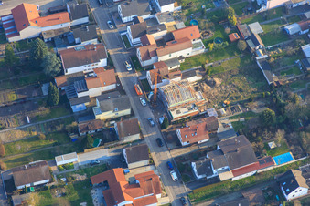 Construction site of new building in Lindenstr in Kandel in the state Rhineland-Palatinate, Germany