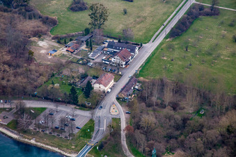 Ferry Hotel Rheinstrom in the district Plittersdorf in Rastatt in the state Baden-Wuerttemberg, Germany