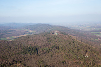 Lampertsloch in the state Bas-Rhin, France from above