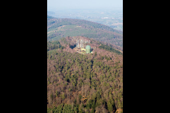 Drone image of Lampertsloch in the state Bas-Rhin, France