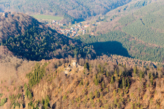 Ruins and vestiges of the former fortress Hohenburg in Wingen in Grand Est, France