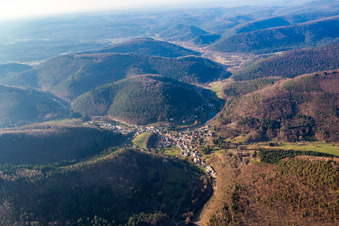Aerial photograpy of Schönau in the state Rhineland-Palatinate, Germany