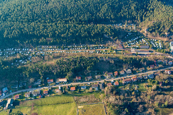 Büttelwoog campsite in Dahn in the state Rhineland-Palatinate, Germany