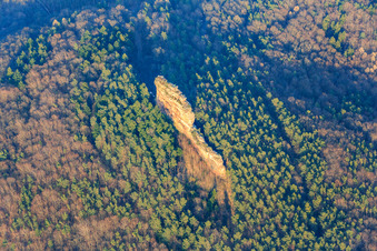 Asselstein climbing rocks in Annweiler am Trifels in the state Rhineland-Palatinate, Germany