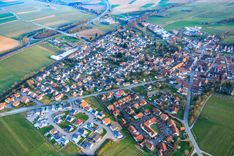 Offenbacher St.r from the north in Insheim in the state Rhineland-Palatinate, Germany