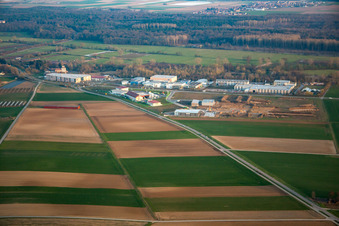 Aerial photograpy of Herxheim bei Landau in the state Rhineland-Palatinate, Germany