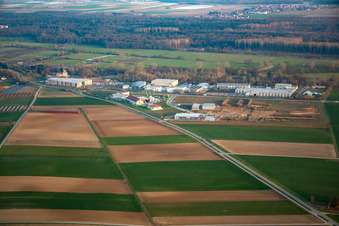 Oblique view of Herxheim bei Landau in the state Rhineland-Palatinate, Germany