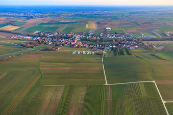 View of the town from the north in Dierbach in the state Rhineland-Palatinate, Germany