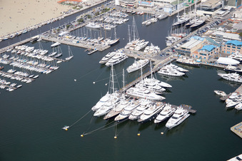 Viareggio in the state Lucca, Italy from above