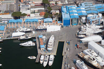 Viareggio in the state Lucca, Italy from the plane