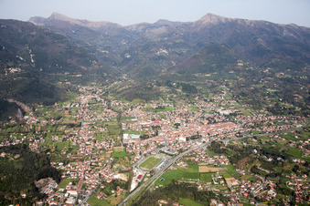 Aerial photograpy of Camaiore in the state Tuscany, Italy